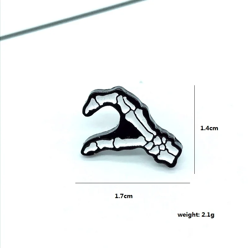 Палец, чем любовь, брошь, милая кость, скелет, рука, брошь, личность, Модная Джинсовая одежда, подвеска на рюкзак, ювелирные изделия