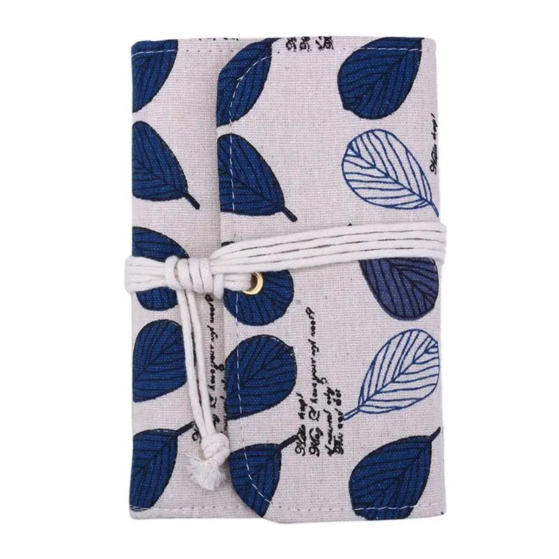 

Cute Leaf Linen Cover Notebook Schedule Agenda Planner Pocketbook Journal Diary Sketchbook Office Organizer Caderno Papelaria