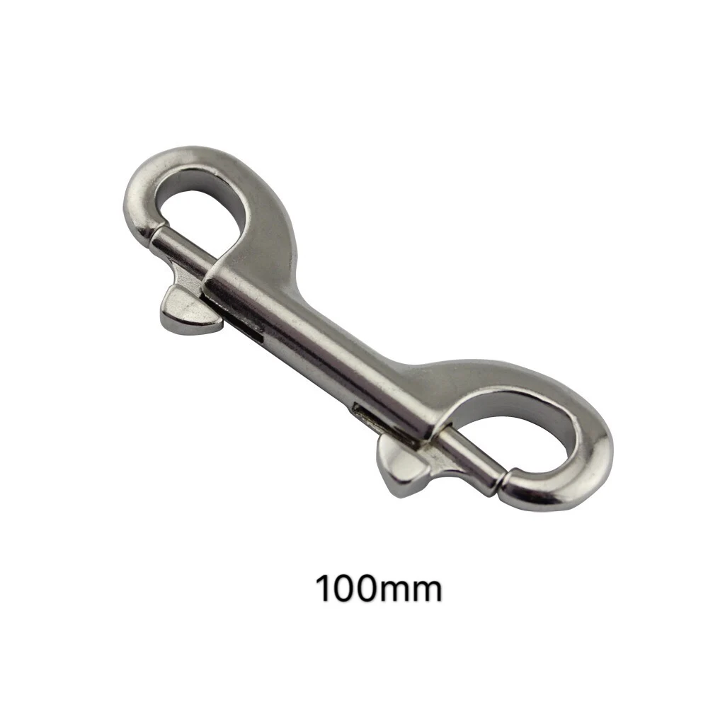 Double End Bolt Snaps Stainless Steel Clip Hook Set for Scuba Diving Pets Keychains Holder Security Set of 4 Silver,77mm