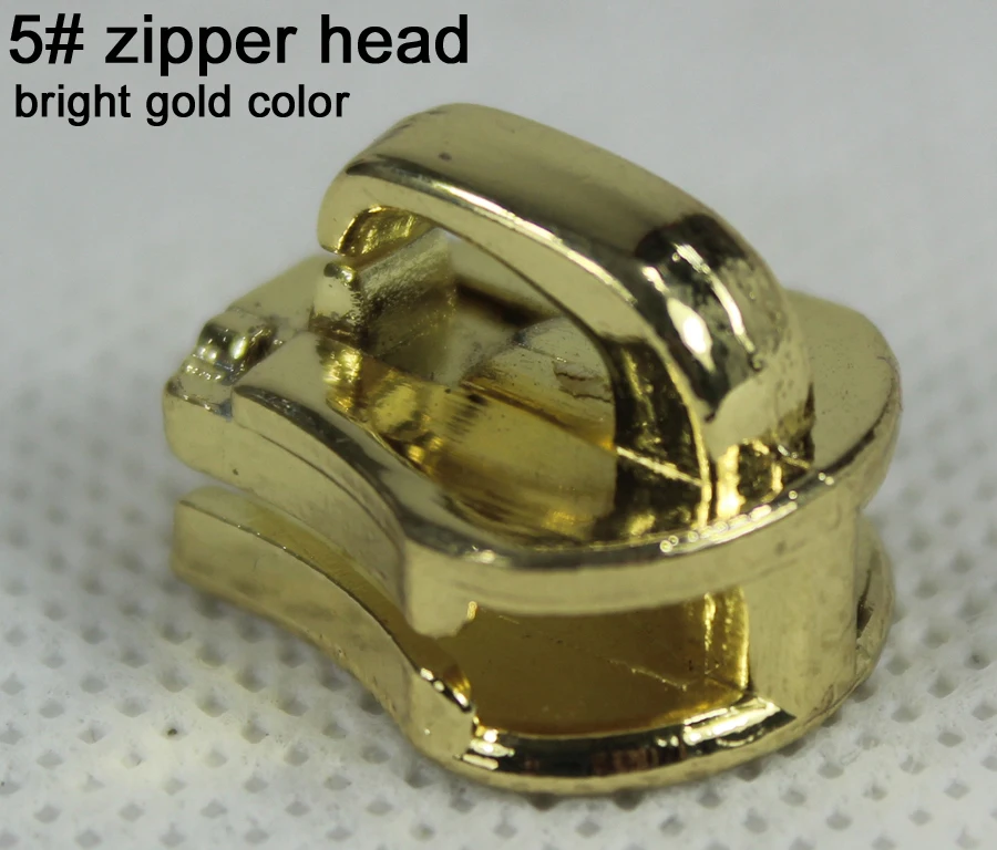 5 metal zipper head for metal zipper gold zipper head golden zipper