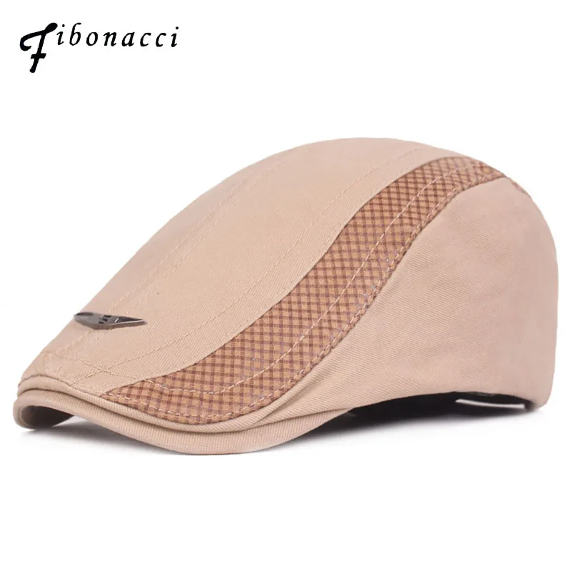 

Fibonacci 2019 New High Quality Patchwork Newsboy Cap Washed Cotton Cloth Cap For Men Women Spring Summer Hat