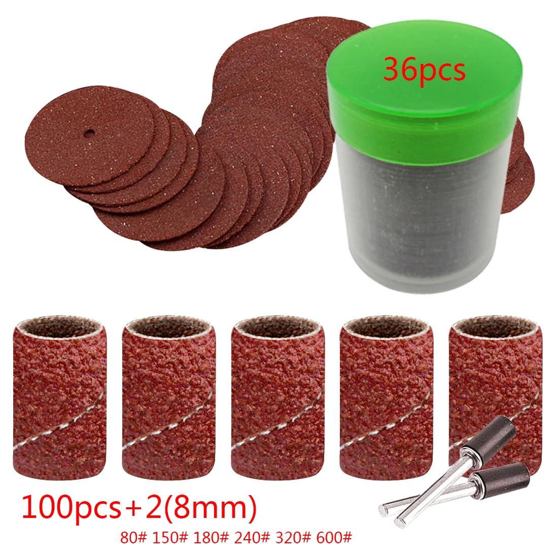 

Rotary Power Tool 136pcs Wood Metal Engraving Electric Accessory for Dremel Bit Set Grinding Polish Accessory Bit with 2 Mandrel