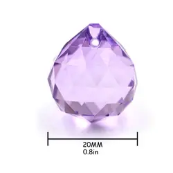 25 шт./лот, фиолетовый цвет, 20 мм Хрустальный подвесной шар, хрустальная люстра шар части для свадьбы и фэншуй продукты, украшения X-MAS