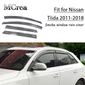 

MCrea Car Smoke Window Sun Rain Visor Deflectors Guard For Nissan Tiida C12 2011 2012 2013 2014 2015 2016 2017 2018 Accessories