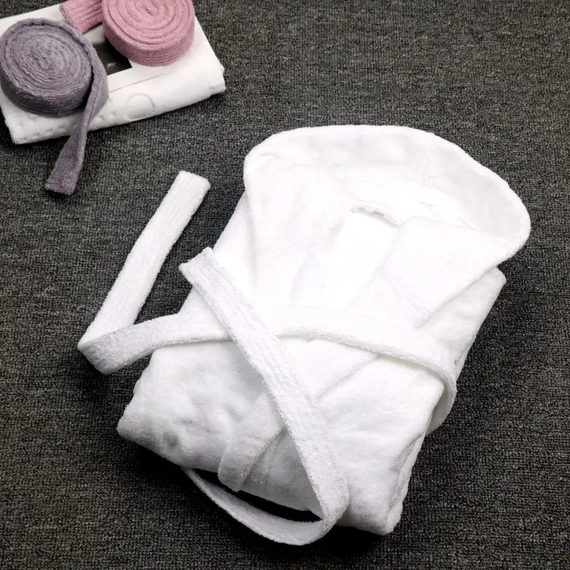 Men's Winter Bathrobe Hooded Thick Long Robe Warm Comfortable Solid Homewear plus Size XXL Male Dressing Bath Robe