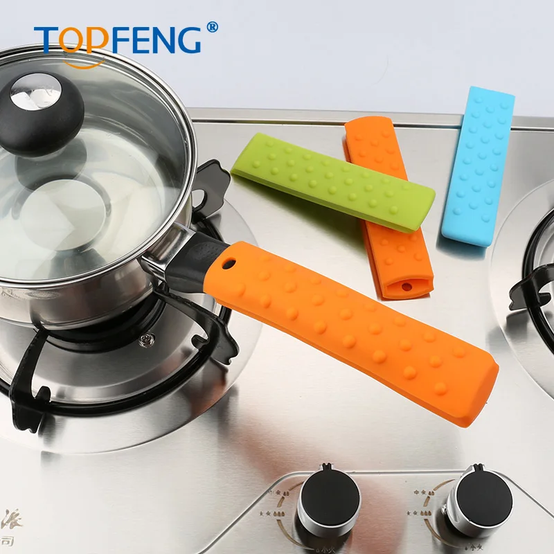 Unique Kitchen Silicone Pot Pan Handle saucepan mitts grip cover Holder