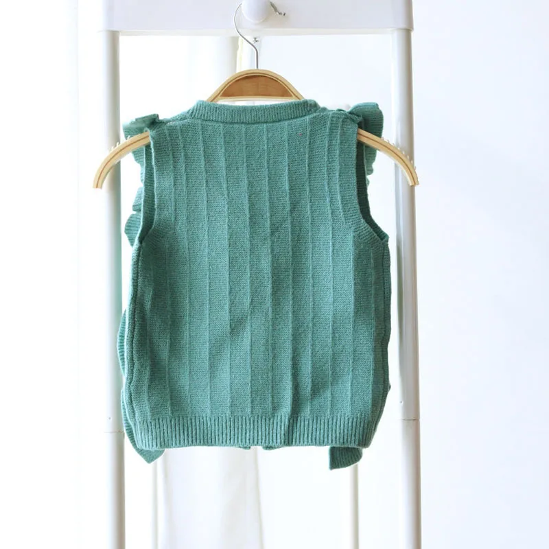 Fashion Style Baby Girls Autumn Spring Sweater Outerwear Children Clothing Knitted Vest Kids Clothes Toddler Girl Waistcoat