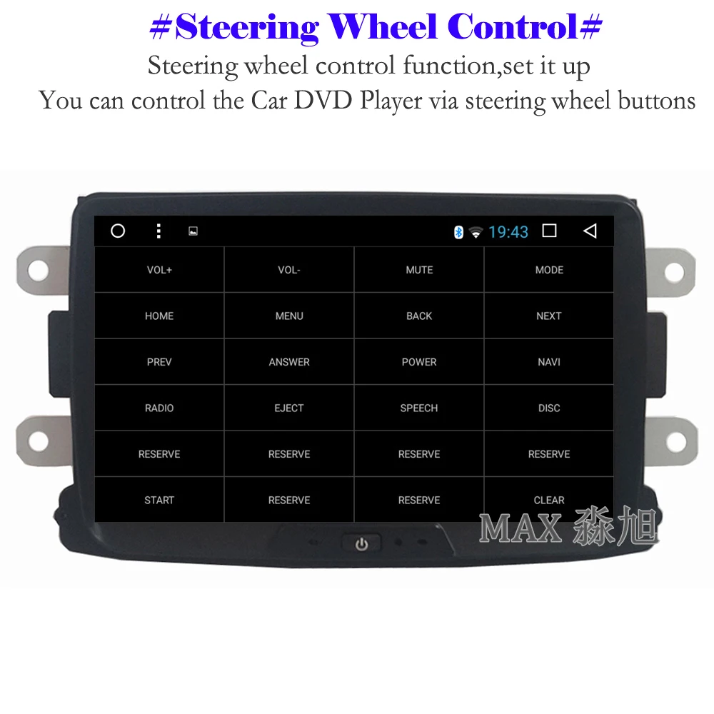 Excellent MAX GPS Navigation System Car Radio Android 8.1.0 Car DVD Player For Renault Duster Logan Sandero/ Dacia Duster Dokker Autoradio 4