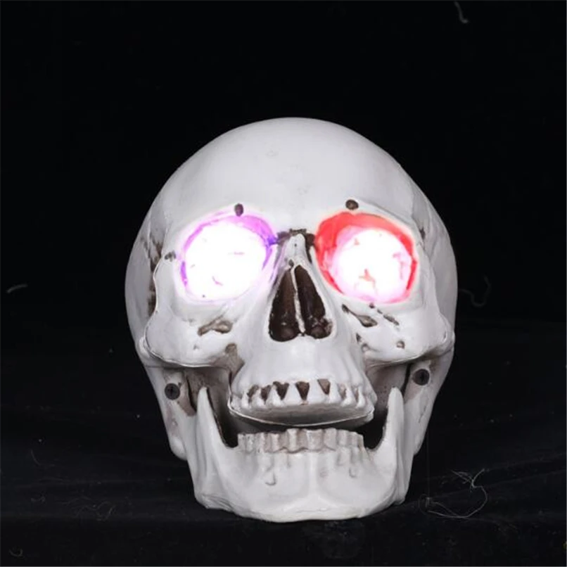 

Led Bright Eyes Skull Halloween Props Haunted House Animated Skeleton Halloween Party Supplies Horror Halloween Decoration