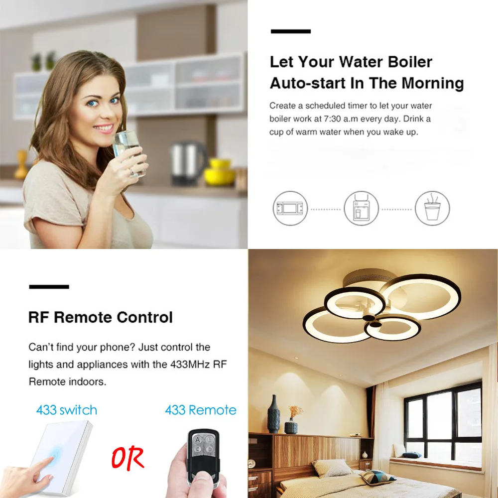 Sonoff RF Smart Wifi релейный модуль 433 управление Ewelink приложение Голосовое с Alexa Google Home