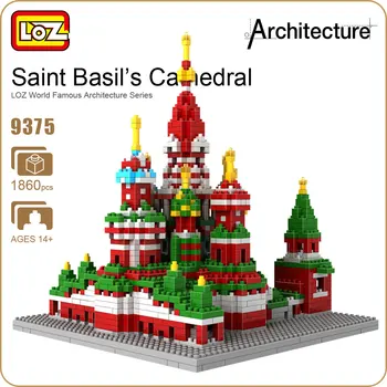 

LOZ Diamond Blocks Architecture Toy Building Bricks City Saint Basil's Cathedral Plastic Assembly Toys Hobbies Educational 9375
