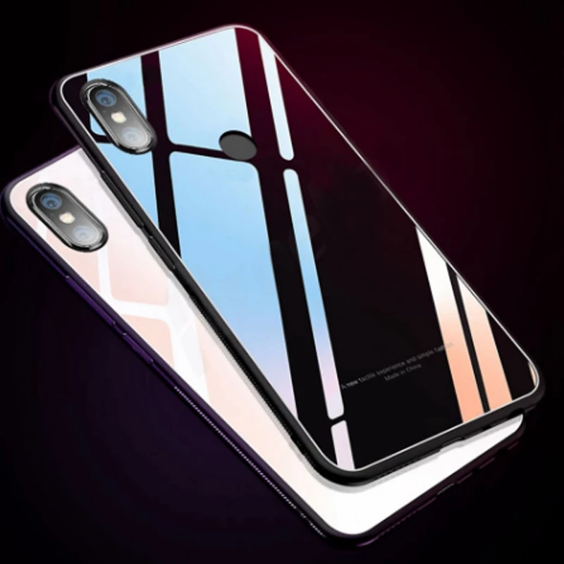 

YueTuo coque,cover,case,For Xiaomi Redmi S2 Mi 8 se 8SE Mi8 MI6 6 Hard 3d on 360 phone back Protective tempered glass cases