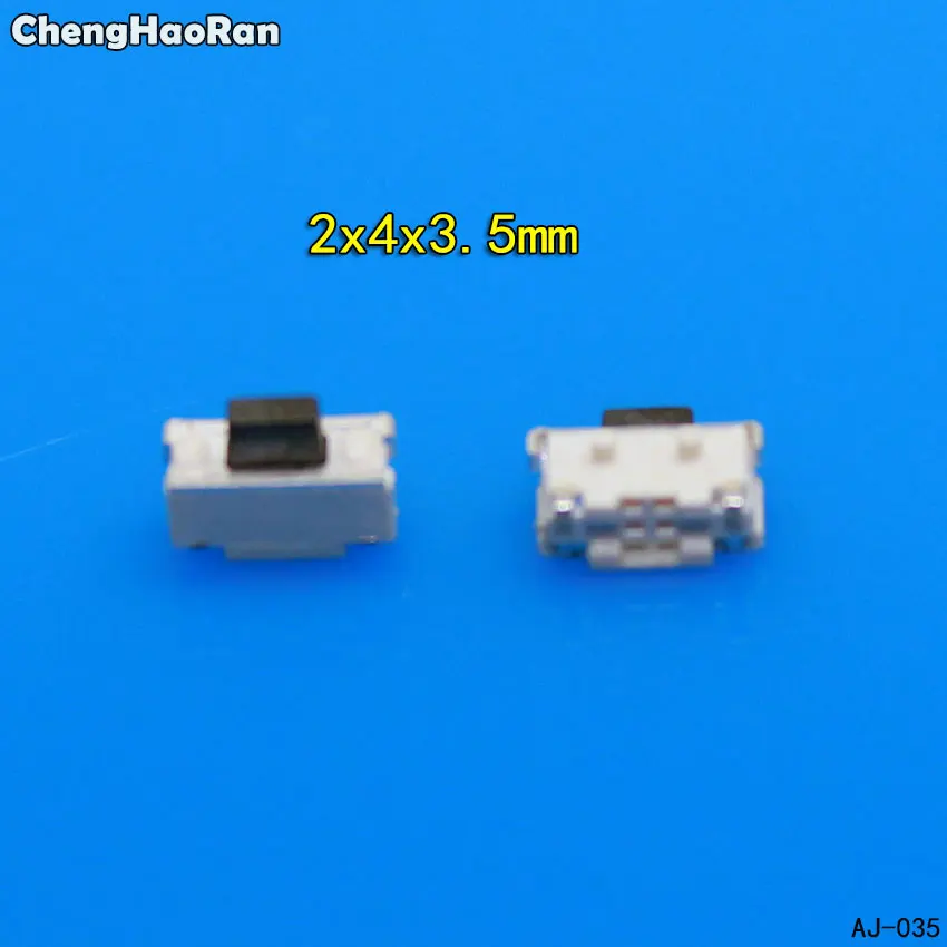 

ChengHaoRan High Quality 100pcs SMT 2x4x3.5MM 2 PIN Tactile Tact Push Button Micro Switch G72 Self-reset Momentary Hot Sale