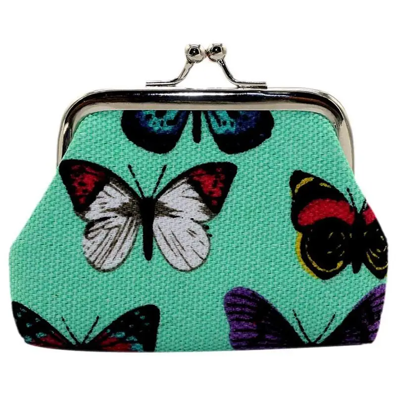 Women Butterfly Small Wallet Card Holder Coin Purse Clutch Bag Handbag(Green