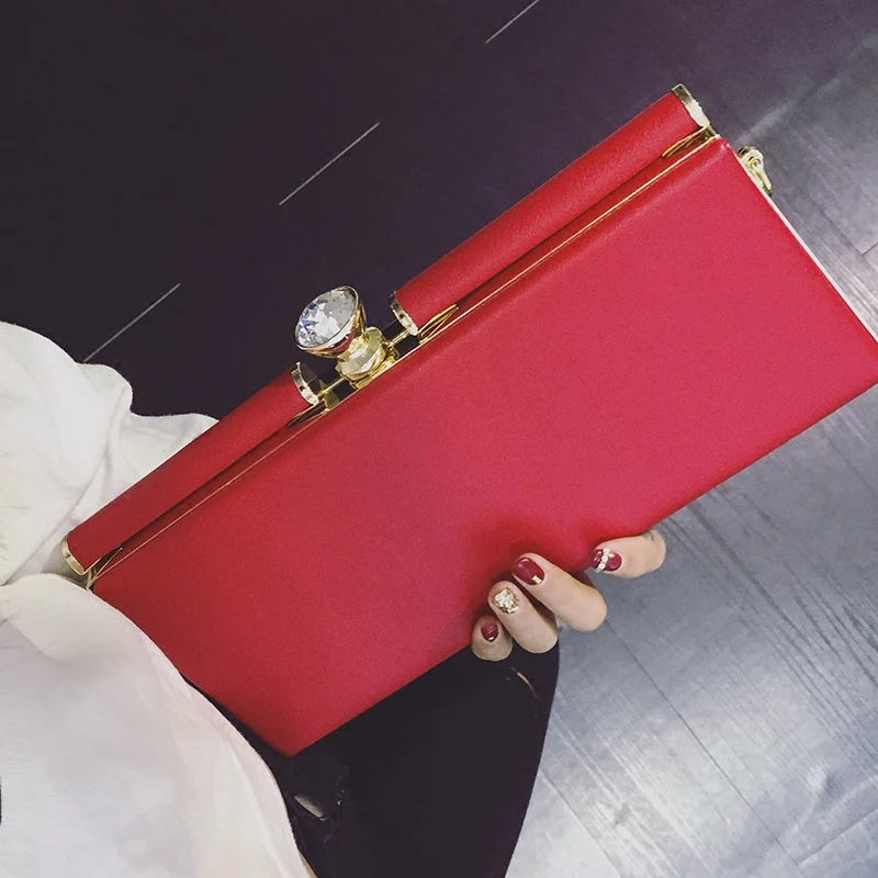 Women Evening Bags Party Clip Bag Diamond Clutch Holder Leather Women Evening Bags Party Clip Bag Diamond Clutch Holder Leather Handbag Designer Chain Crossbody Sac A Main Gold Red In Shoulder From