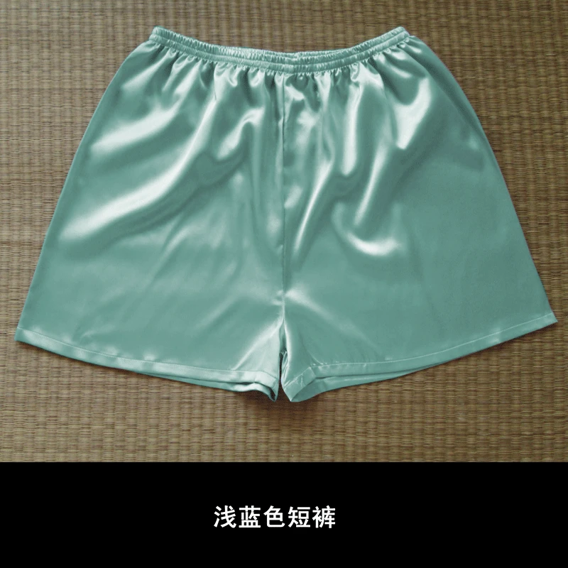 Размера плюс больше размера d 3XL атласная шелковая эластичная талия Женская Мужская домашняя одежда для сна, низ Короткие штаны пижамная ночная рубашка корейские сексуальные Панталоны