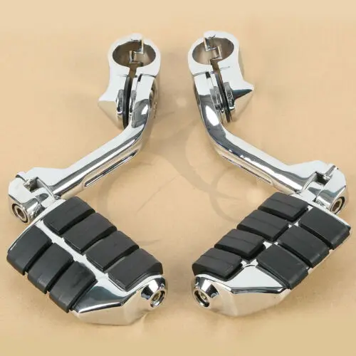 

Motorcycle 1 1/4" Engine Guard Mounts Clamps Highway Foot Pegs Footrest For Harley
