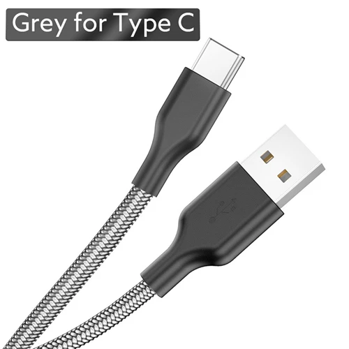 ROCK USB кабель для iphone type-C кабель Micro USB кабель для samsung Xiaomi LG кабель для быстрой зарядки для iphone X 8 7 Microusb Usb-C - Цвет: Grey for Type C