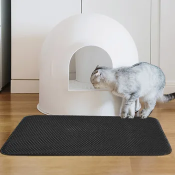 

40x55x1.5cm Unfoldable Double-layer honeycomb Non-Slip Kitten Cat Pet Litter Mat Pad for House Floor Bathroom Door