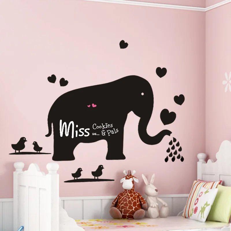 Cartoon Elephant Blackboard Chalk Board Vinyl Wall Sticker Animal Stickers Wallstickers for Kids Baby Rooms Decal Retro Poster Cartoon Elephant Blackboard Chalk Board Vinyl Wall Sticker Animal Stickers Wallstickers for Kids Baby Rooms Decal Retro Poster
