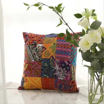 

New Cushion Cover Vintage Bohemian Middle Eastern Cotton Hemp Pillow Decorative Cushion Cover Without Core Home Decoration