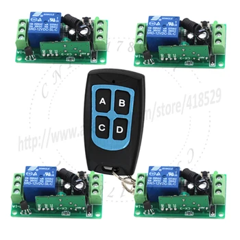 

4CH Channel Wireless Remote Control radio relay 12v Switch 315/433mhz Transmitter 4 Receiver 150m High Sensitivity SKU: 5102