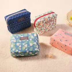 Высокая емкость Цветочные косметический сумка-Органайзер для путешествий Портативный Красота сумка несессер комплект мини кошелек