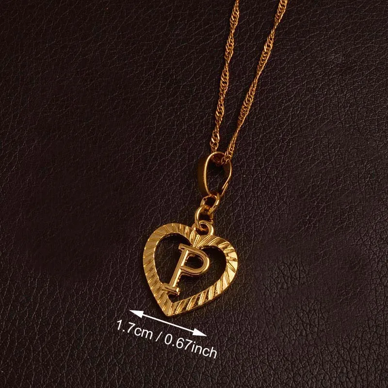 Золотой цвет английский начальный A-Z буквы Шарм Алфавит кулон ожерелья для женщин девочек Ювелирные изделия Подарки# J0291 - Окраска металла: Choose Letter P