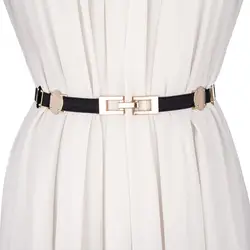 Женский ремень 2018 новый модный эластичный тонкий пояс регулируемые металлические ремни для женщин Украшение платье ceinture femme поясной ремень