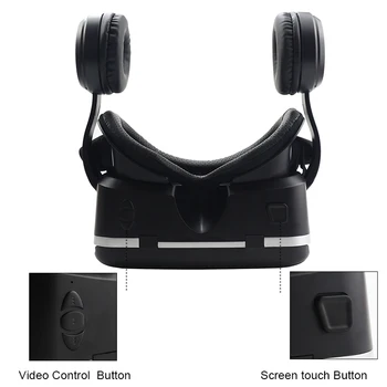 Shinecon-auriculares de realidad Virtual para teléfono inteligente, gafas 3D VR, estéreo, con Control remoto, para IOS y Android, 6,0 5
