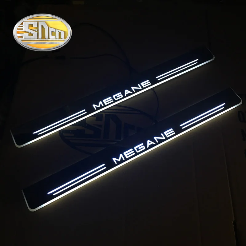  SNCN 4PCS Acrylic Moving LED Welcome Pedal Car Scuff Plate Pedal Door Sill Pathway Light For Renaul - 32914080199