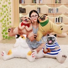 Милая плюшевая подушка для собаки, кошки, поясничная Подушка, фаршированная бабочкой, гитара, пекинес, милый кот, животные, кресло, подушка для дивана