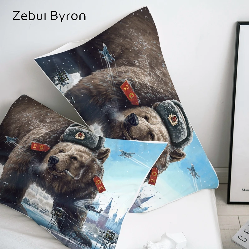 

3D Cartoon Pillow Case for baby/children/boys,Pillowcase 50x70/50x75/50x80/70x70 Decorative Pillow Cover,Kids bear Bedding