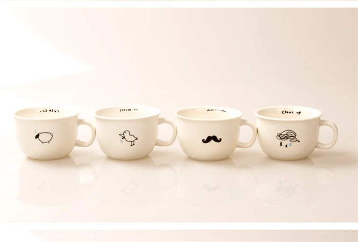 Cute Mug Designs Mustache Cloud Bird Sheep Marks Mugcute Coffee Mugs And Inspiration Cute Mug Designs