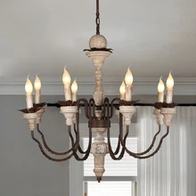 Деревянная люстра, освещение в скандинавском дизайне, светодиодный светильник с подвеской, люстры в стиле АР-деко, винтажный домашний декор