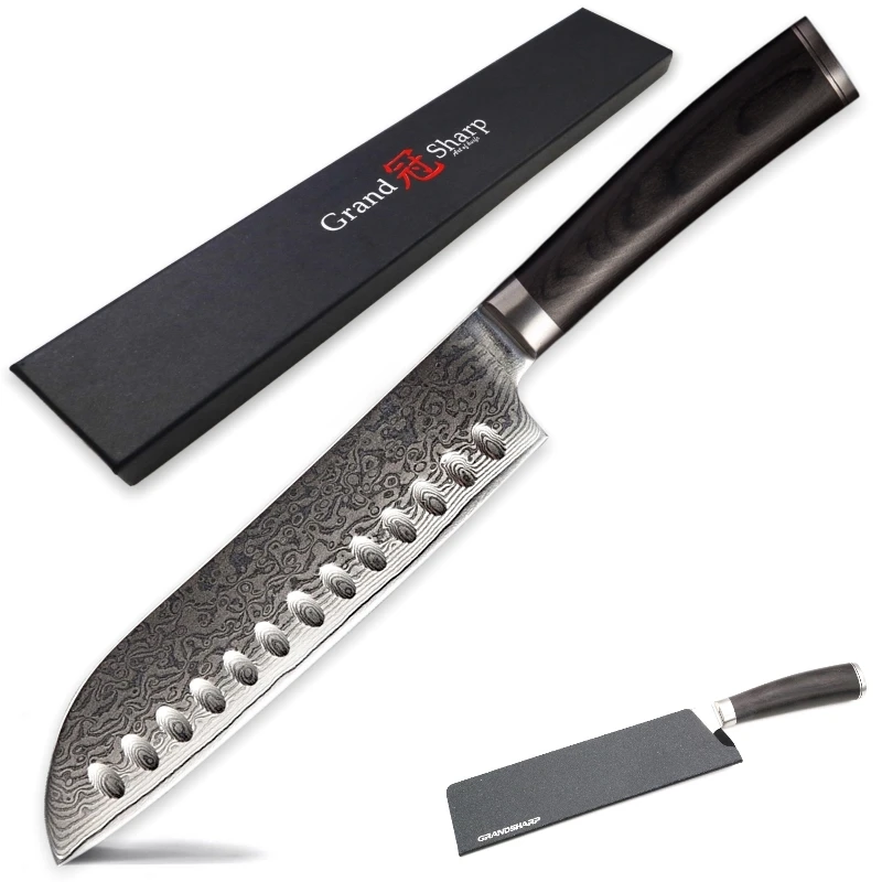 

Damascus Kitchen Knife vg-10 Japanese Damask Steel Santoku Chef Knives Professional Cooking Tools sharp meat cleaver fish