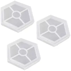 3 упаковки Diy шестиугольная форма, шестиугольная подставка силиконовая форма, нижний кронштейн предотвращает деформацию, формы для литья