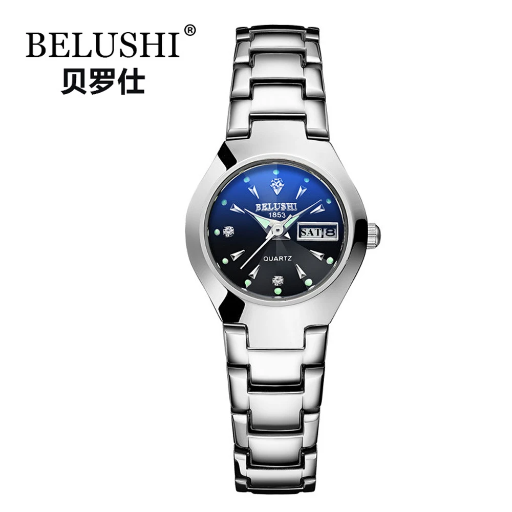 Beste Paar Horloges 2019 Top Kwaliteit Wolfraam Stalen Zwarte Polshorloge Voor Mannen En Vrouwen Armband Vrouwelijke Horloge Reloj Hombre Lover saat