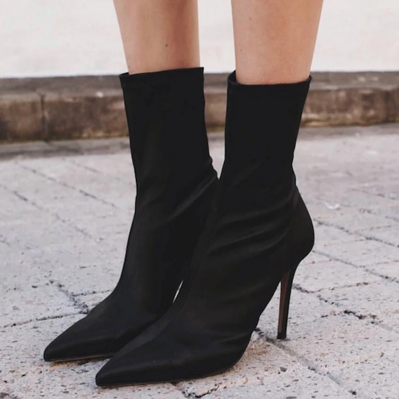pointed toe high heel boots