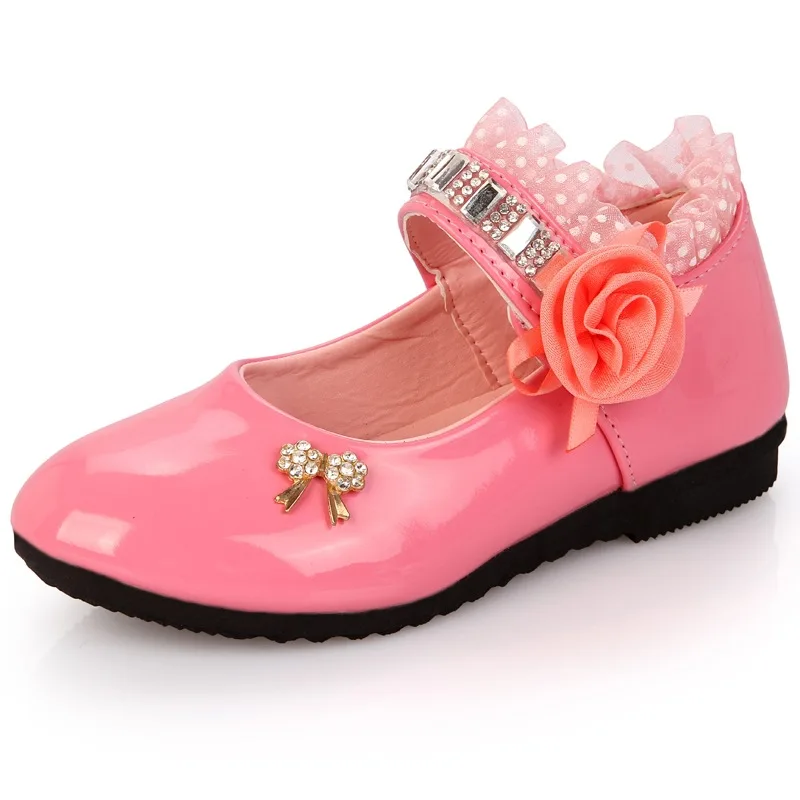 Новинка; Детская школьная обувь из лакированной кожи для маленьких девочек; модельные туфли принцессы для девочек-подростков; цвет белый, черный, розовый; обувь для свадебной вечеринки; Танцевальная обувь
