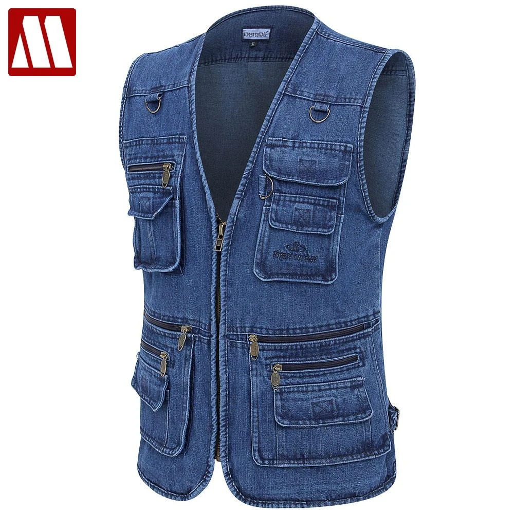 4xl denim vest