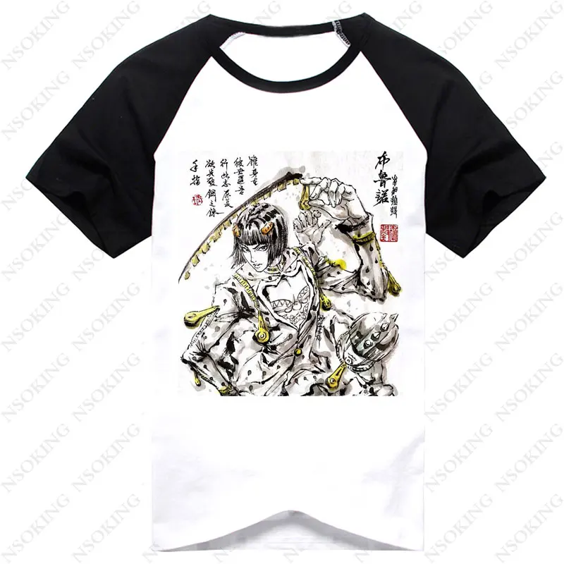 Необычные приключения Джоджо «Золотой ветер», футболка с коротким рукавом, футболки, косплей, рисунок тушью, футболки