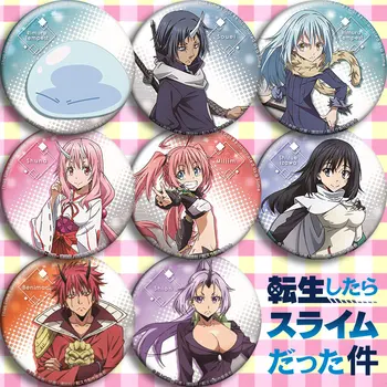 

Anime That Time I Got Reincarnated as a Slime Cosplay Badge Cartoon Brooch Pins Collection Bags Badges For Backpacks Button gift
