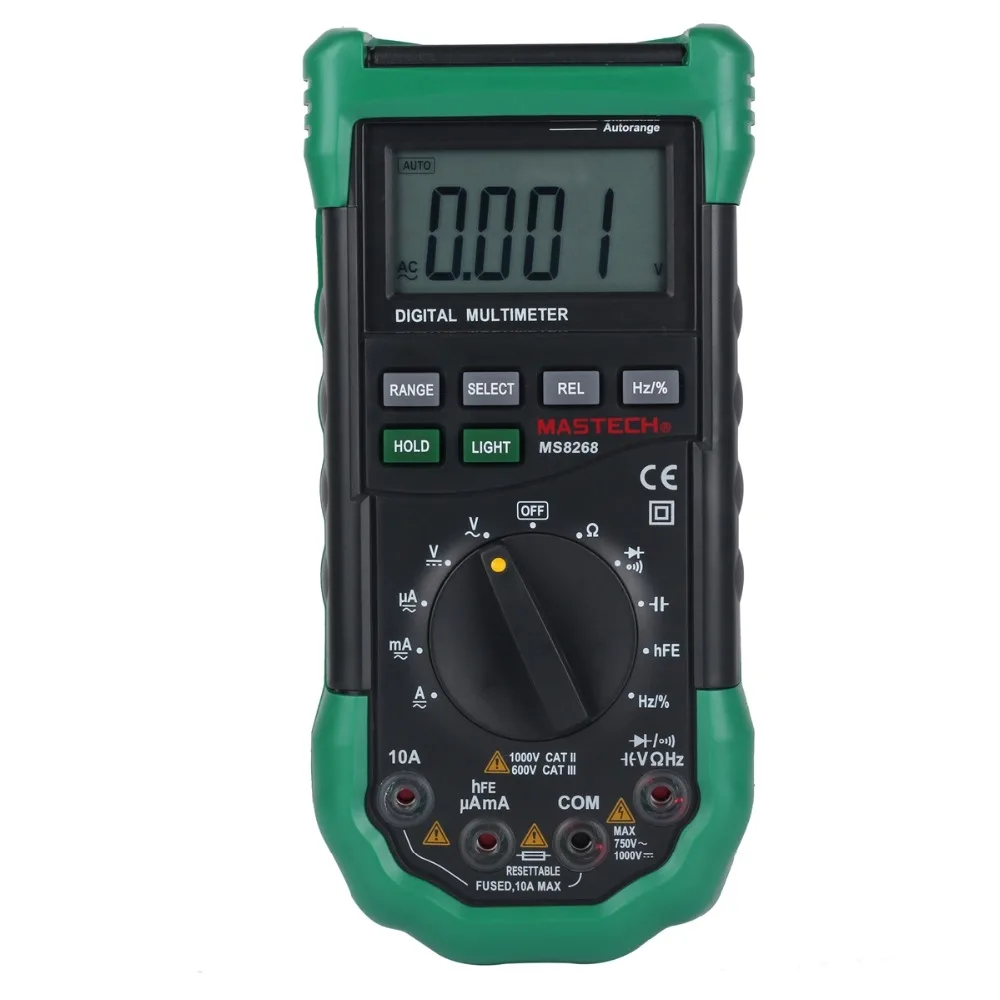 Цифровой Мультиметр MASTECH MS8268 с ЖК дисплеем Автоматический диапазон мультиметр