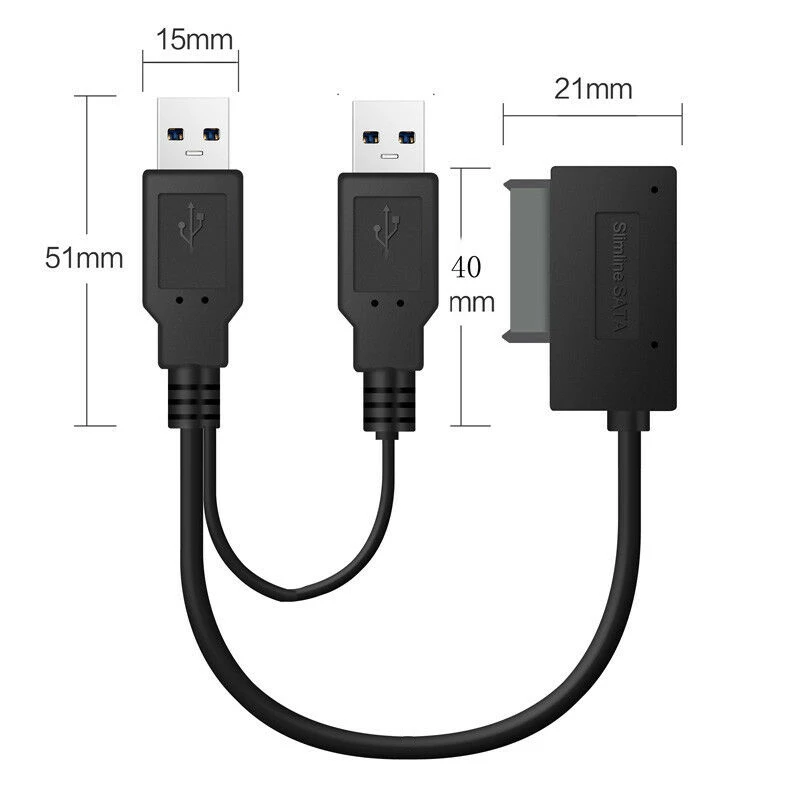 2019 горячий USB 2,0 до 6 + 7 13Pin Slimline SATA кабель Внешний для ноутбука cd-rom DVD-ROM для DOY