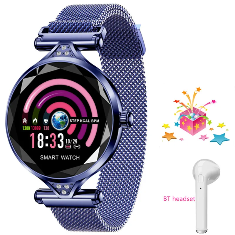 

Smart bracelet women sports wristband with sleep monitor blood pressure heart rate monitor healthy fitness tracker+earphone gift
