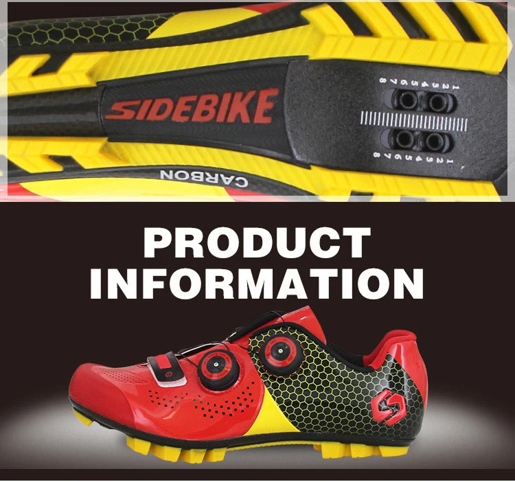 Sidebike cycling shoes carbon fiber mountain bike self-locking shoes professional racing ultra-light breathable Bicycle shoes