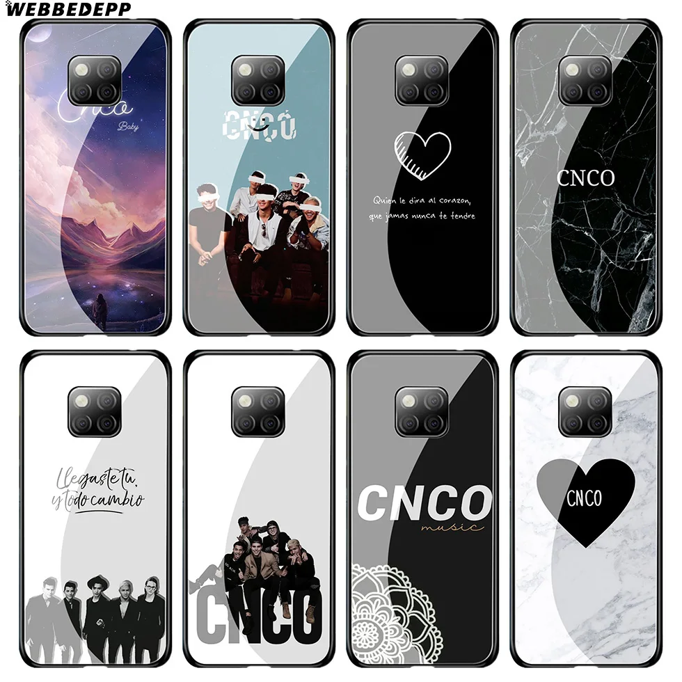 

WEBBEDEPP Cnco Bands Tempered Glass Case for Huawei Mate 20 P20 P10 P Smart 2019 2018 & Honor 10 9 8X 7A Lite Pro