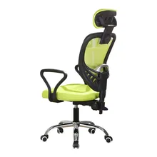 Яркий эргономичный роскошный офисный стул с удлиненной спинкой, сетчатый откидной компьютерный стул, регулируемый подъемный стул