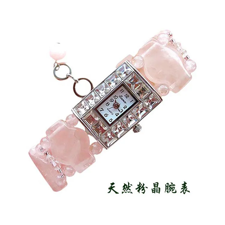 

2019 New Arrival New Recruit Agent Natural Crystal Craft Gifts Table Powder Bracelet Watch Small Han Edition Set Auger Lady's